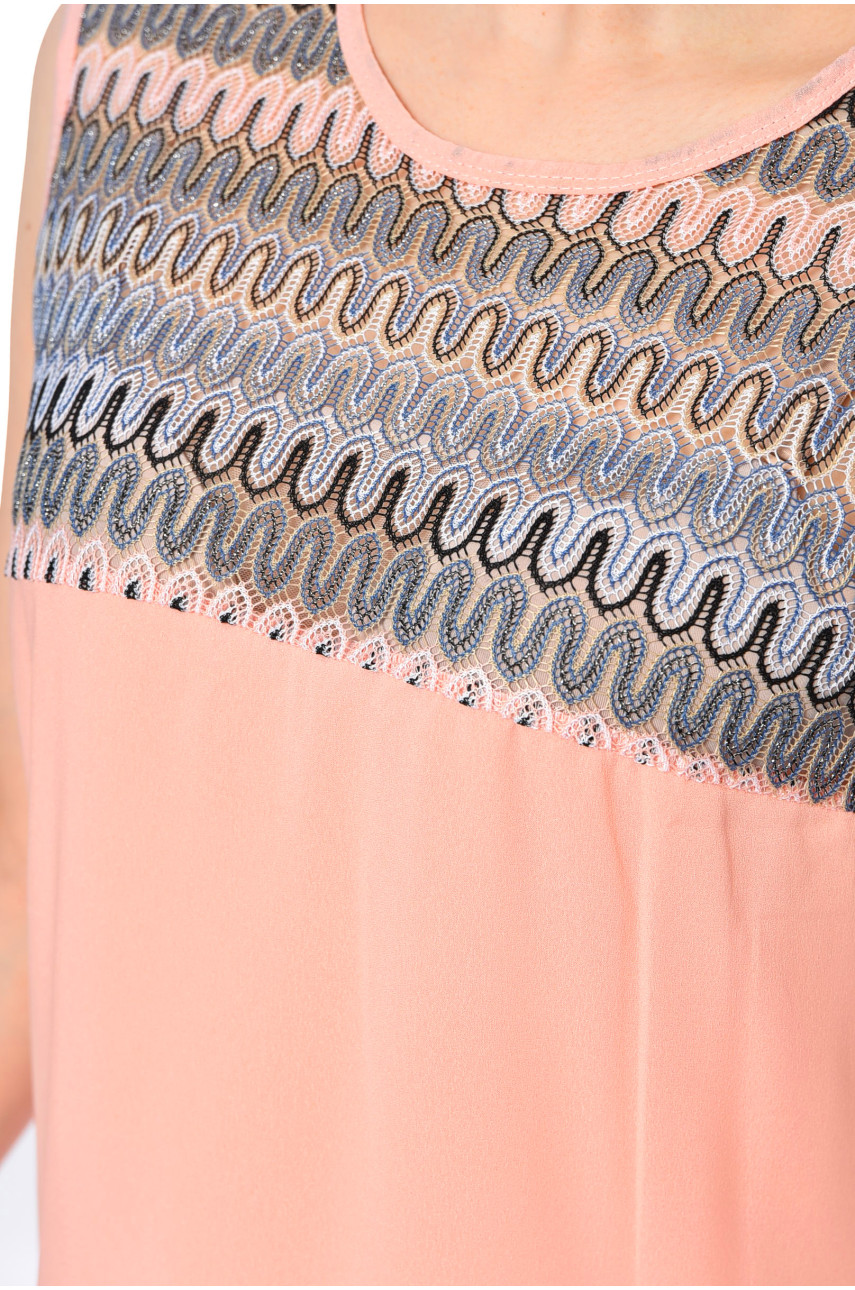 Платье женское батальное персикового цвета 173 198880