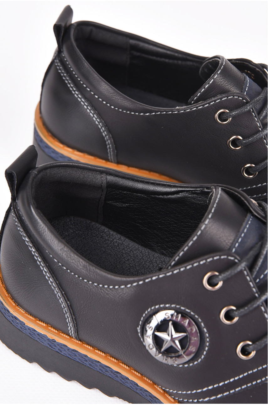 Туфлі дитячі для хлопчика чорного кольору С-6627 198935