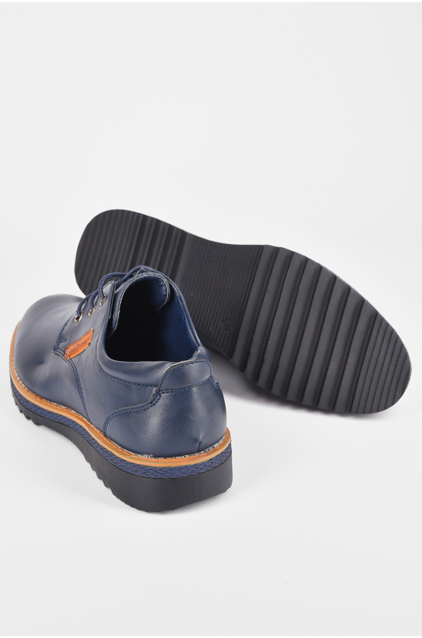 Туфлі підліткові для хлопчика темно-синього кольору D5627-1 198937