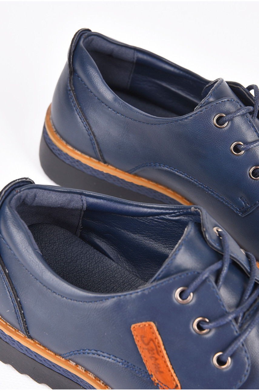 Туфлі підліткові для хлопчика темно-синього кольору D5627-1 198937