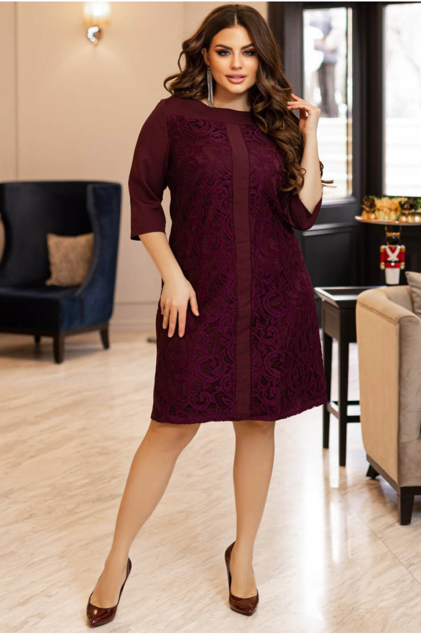 Платье женское тёмно-фиолетового цвета 017 198943
