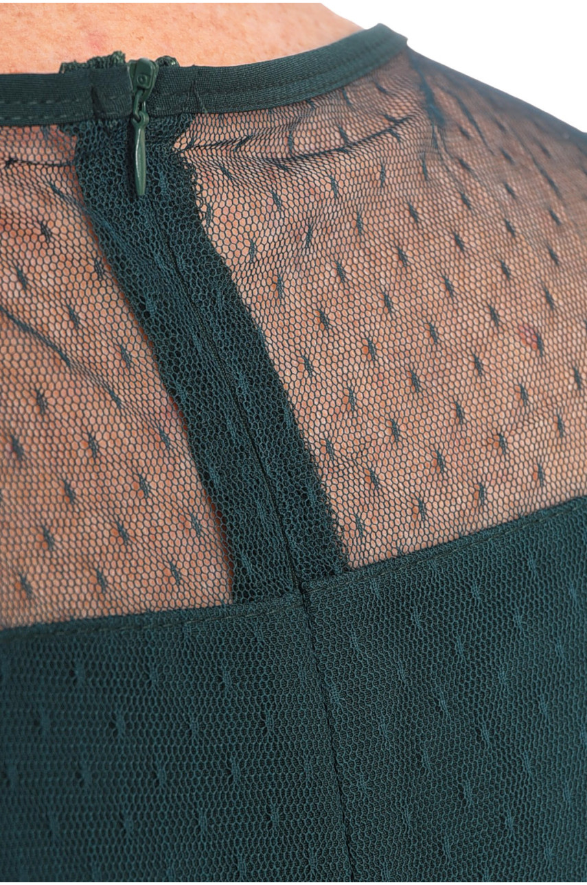 Платье женское батальное зеленого цвета 203 198957 Платье женское батальное зеленого цвета 203 198957