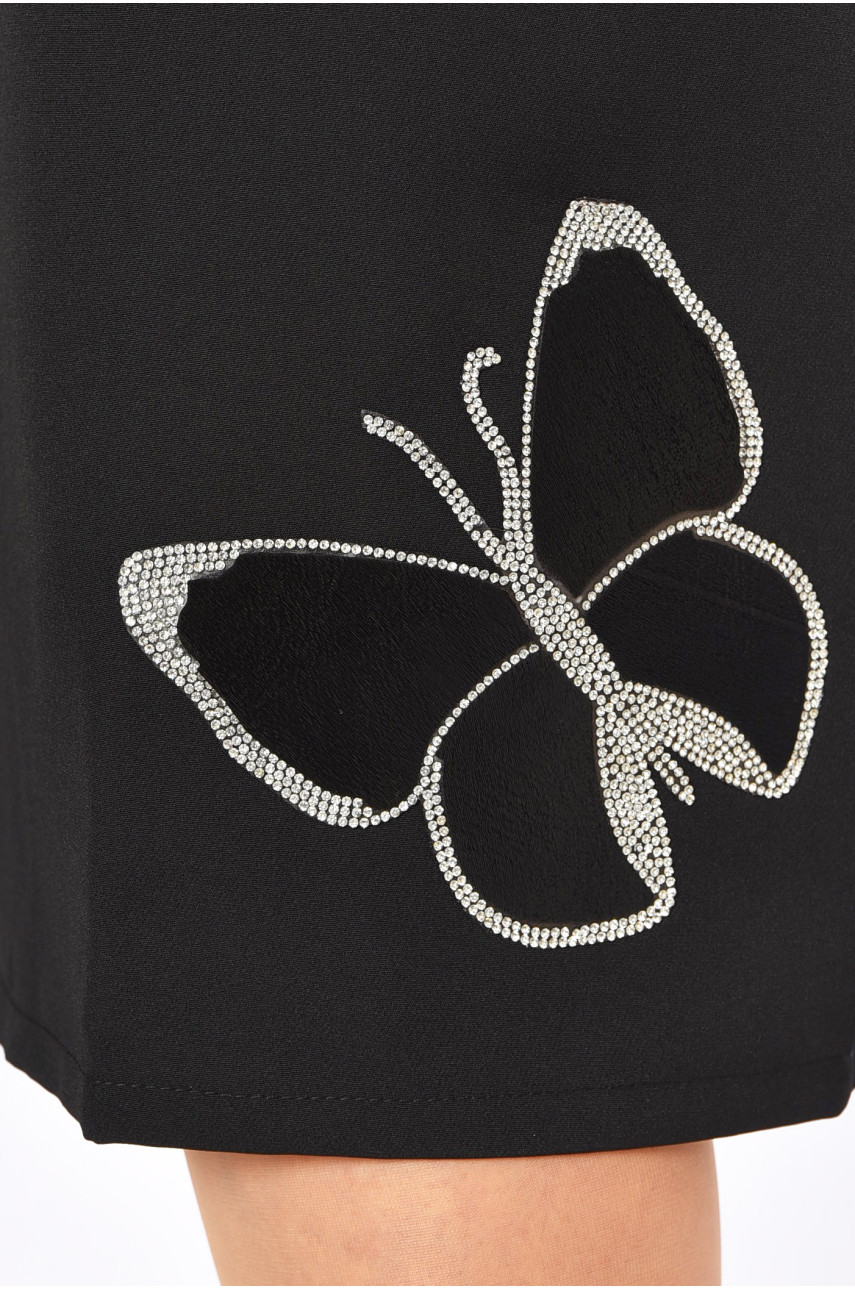 Платье женское батальное черного цвета 199 198960 Платье женское батальное черного цвета 199 198960