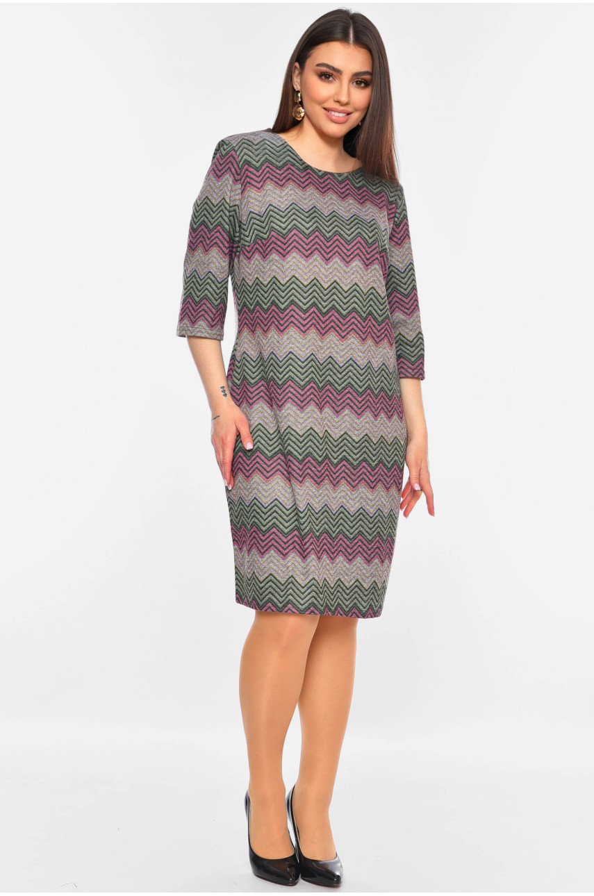 Платье женское серого цвета 198961 Платье женское серого цвета 198961