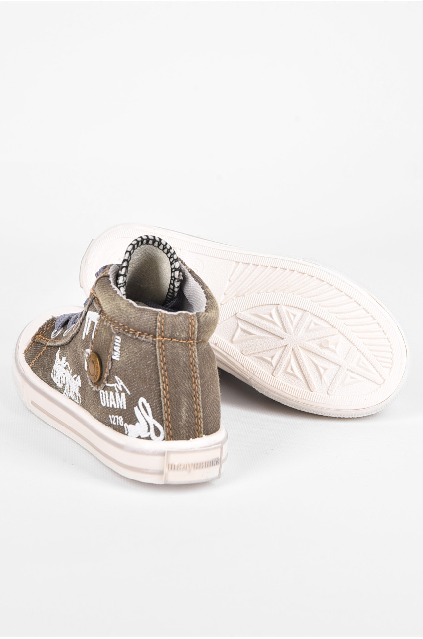 Кеди дитячі темно-сірого кольору текстиль SHH-5935 199003