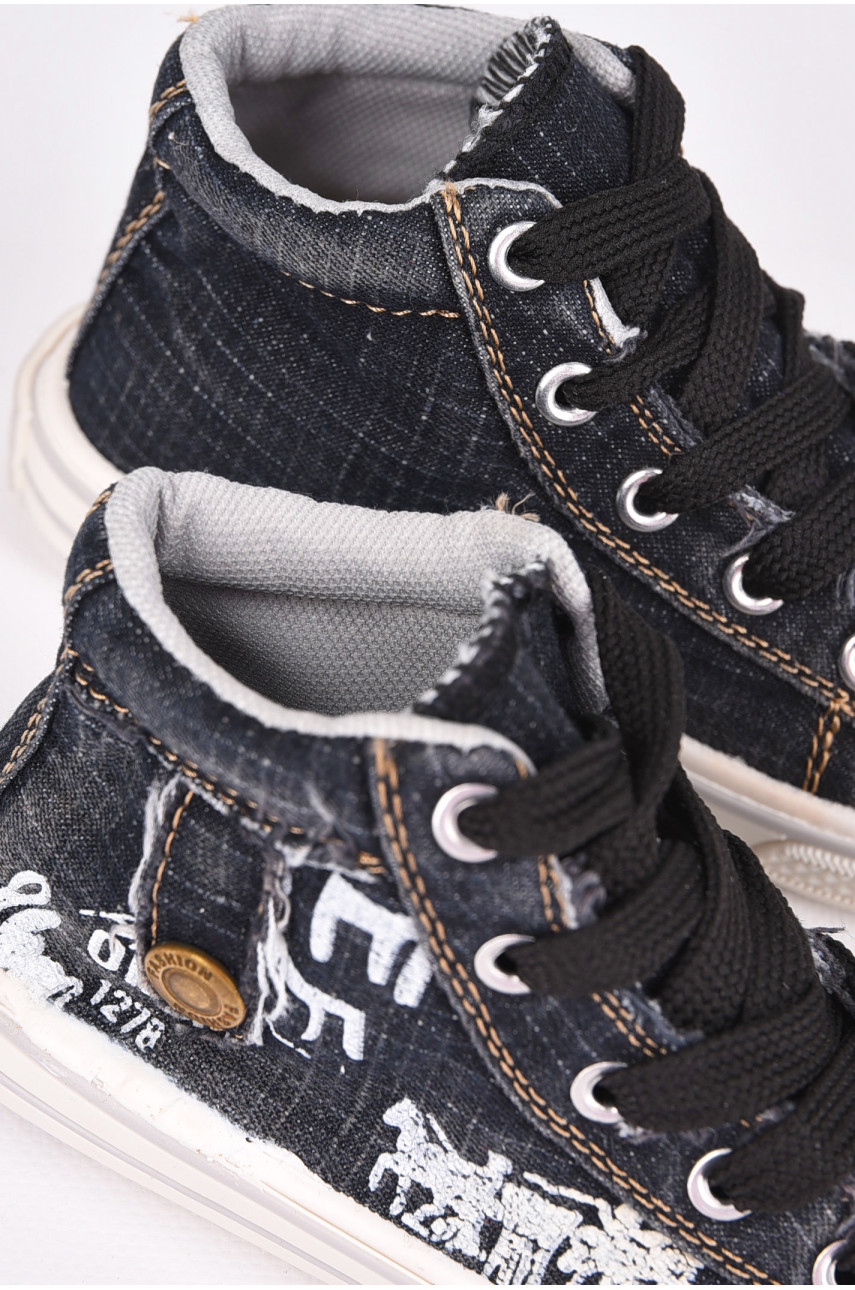 Кеди дитячі темно-синього кольору текстиль SHH-5933 199004