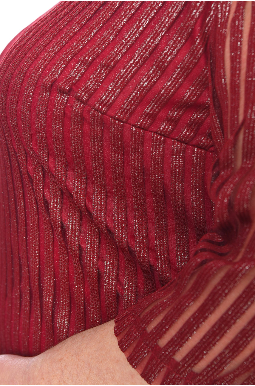 Платье женское батальное бордового цвета 196 199007 Платье женское батальное бордового цвета 196 199007