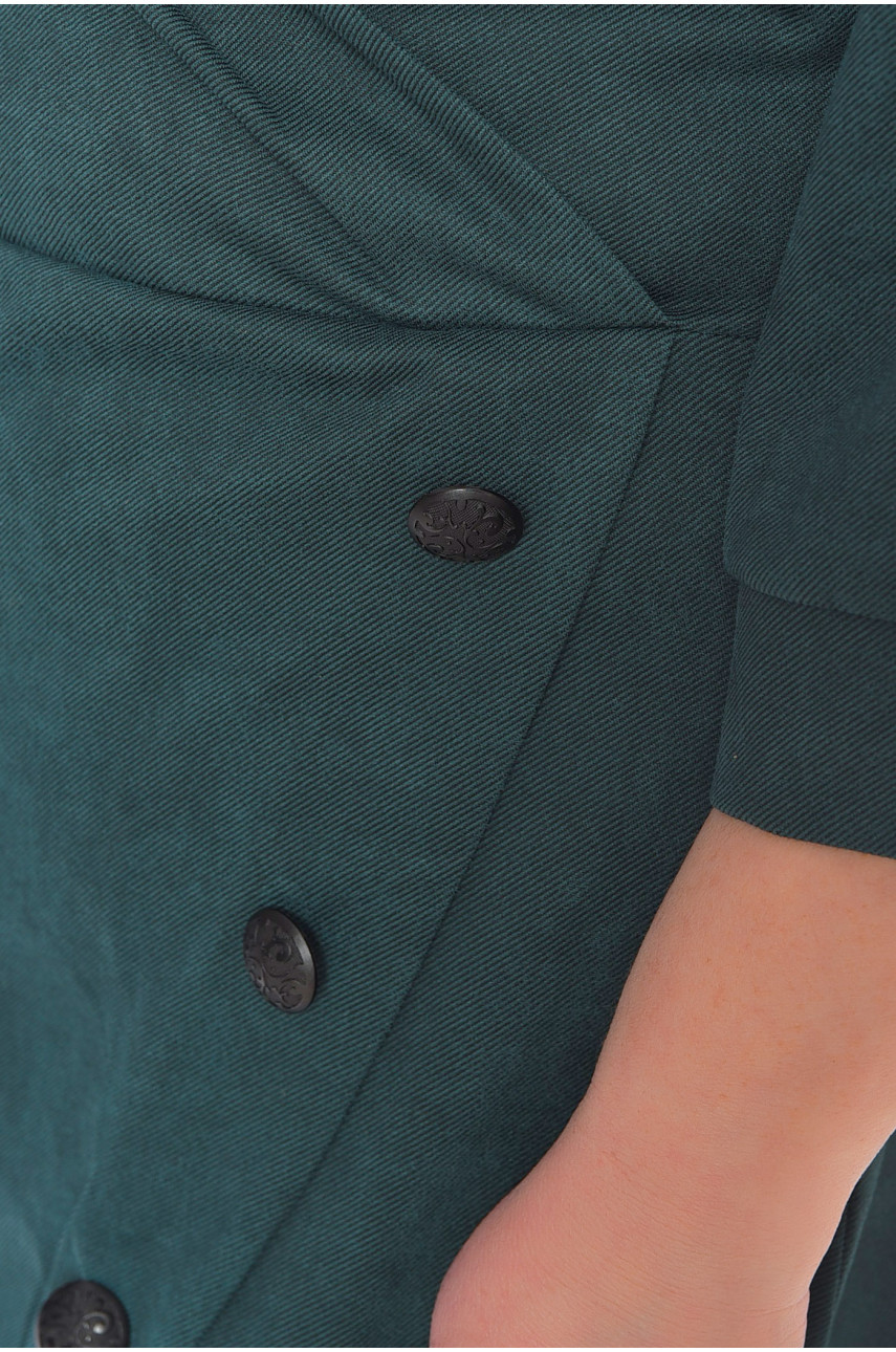 Платье женское батальное зеленого цвета 1020 199011 Платье женское батальное зеленого цвета 1020 199011