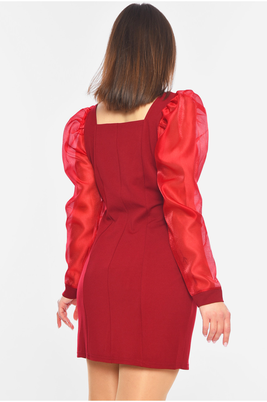 Сукня жіноча бордового кольору 235 199015