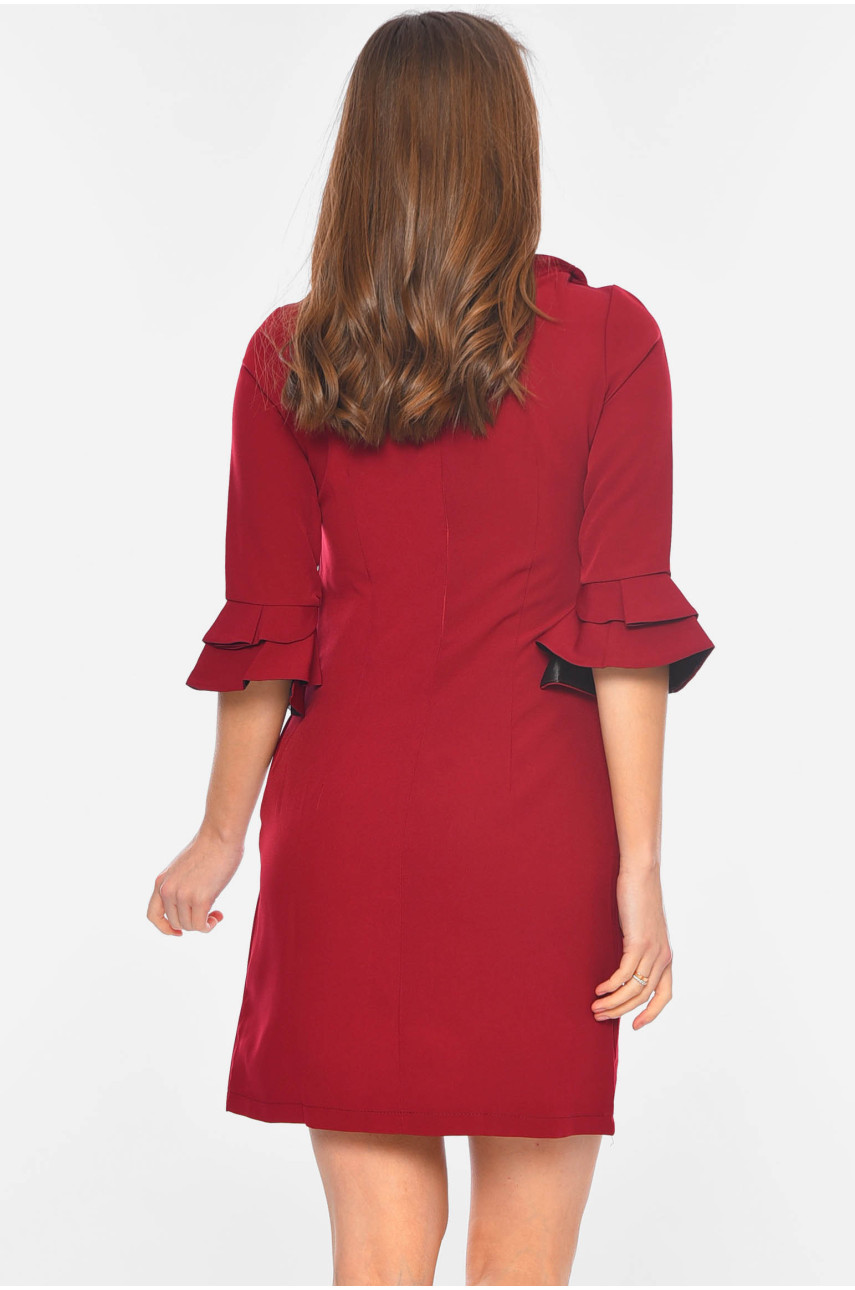Сукня жіноча бордового кольору 079 199018