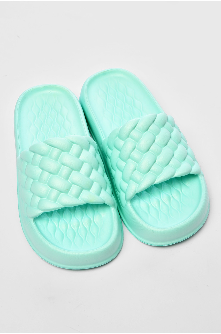 Шльопанці піна жіночі м'ятного кольору ПЖ-49 199040