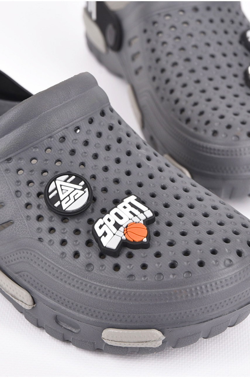 Крокси чоловічі темно-сірого кольору СМ-118 199060