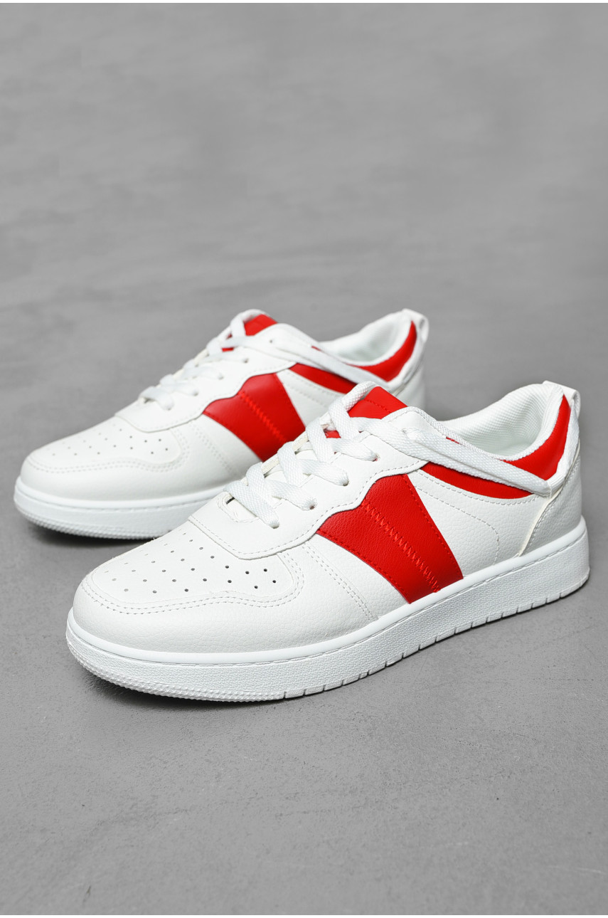 Кросівки чоловічі білого кольору на шнурівці 2124-4 199065 Кросівки чоловічі білого кольору на шнурівці 2124-4 199065