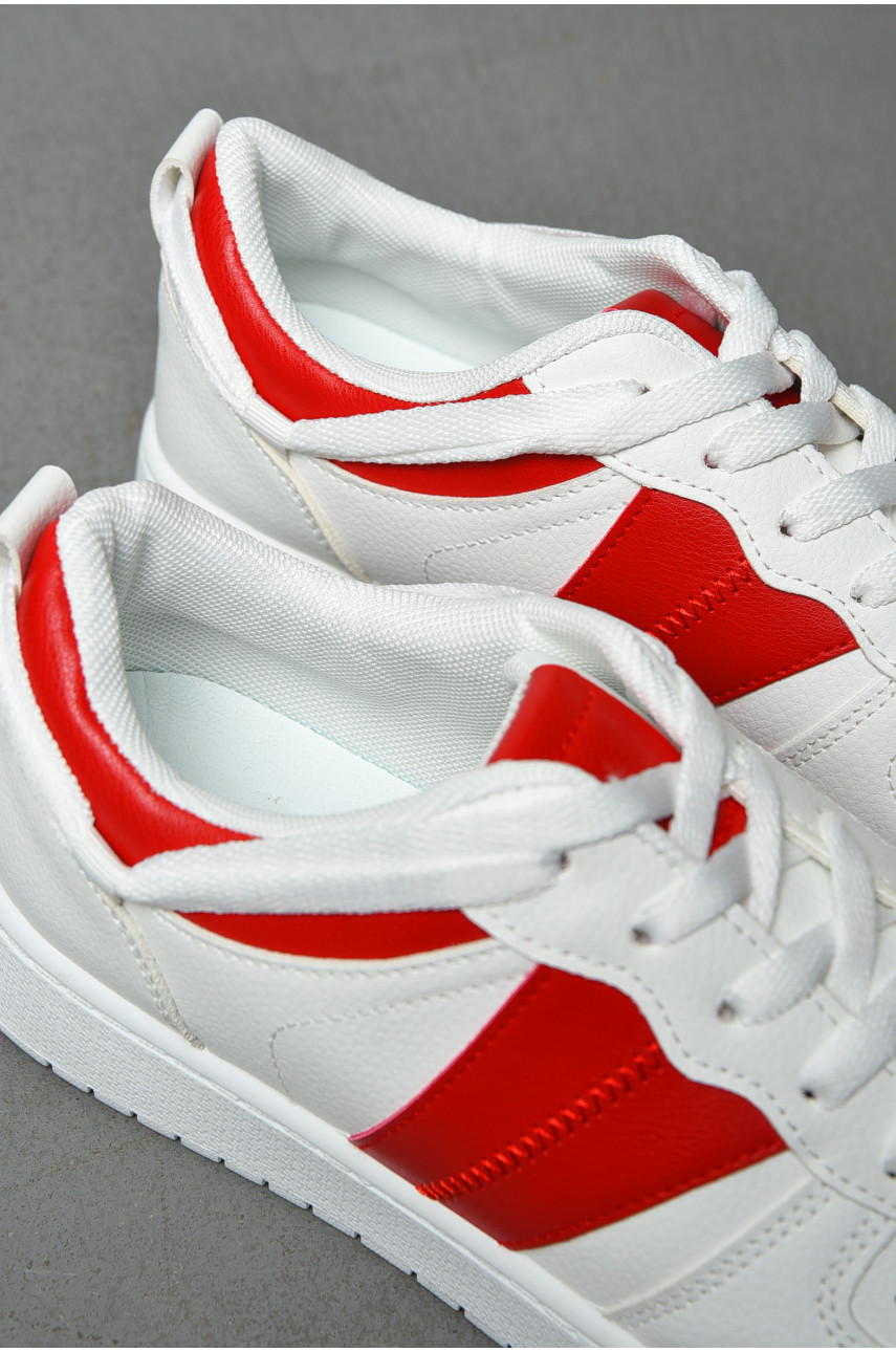 Кросівки чоловічі білого кольору на шнурівці 2124-4 199065 Кросівки чоловічі білого кольору на шнурівці 2124-4 199065