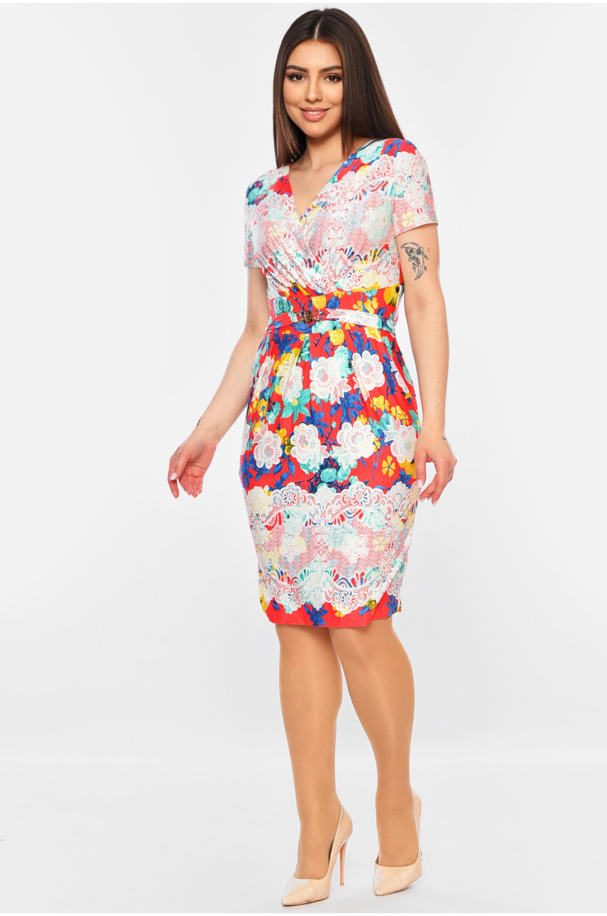 Платье женское красного цвета 199143 Платье женское красного цвета 199143