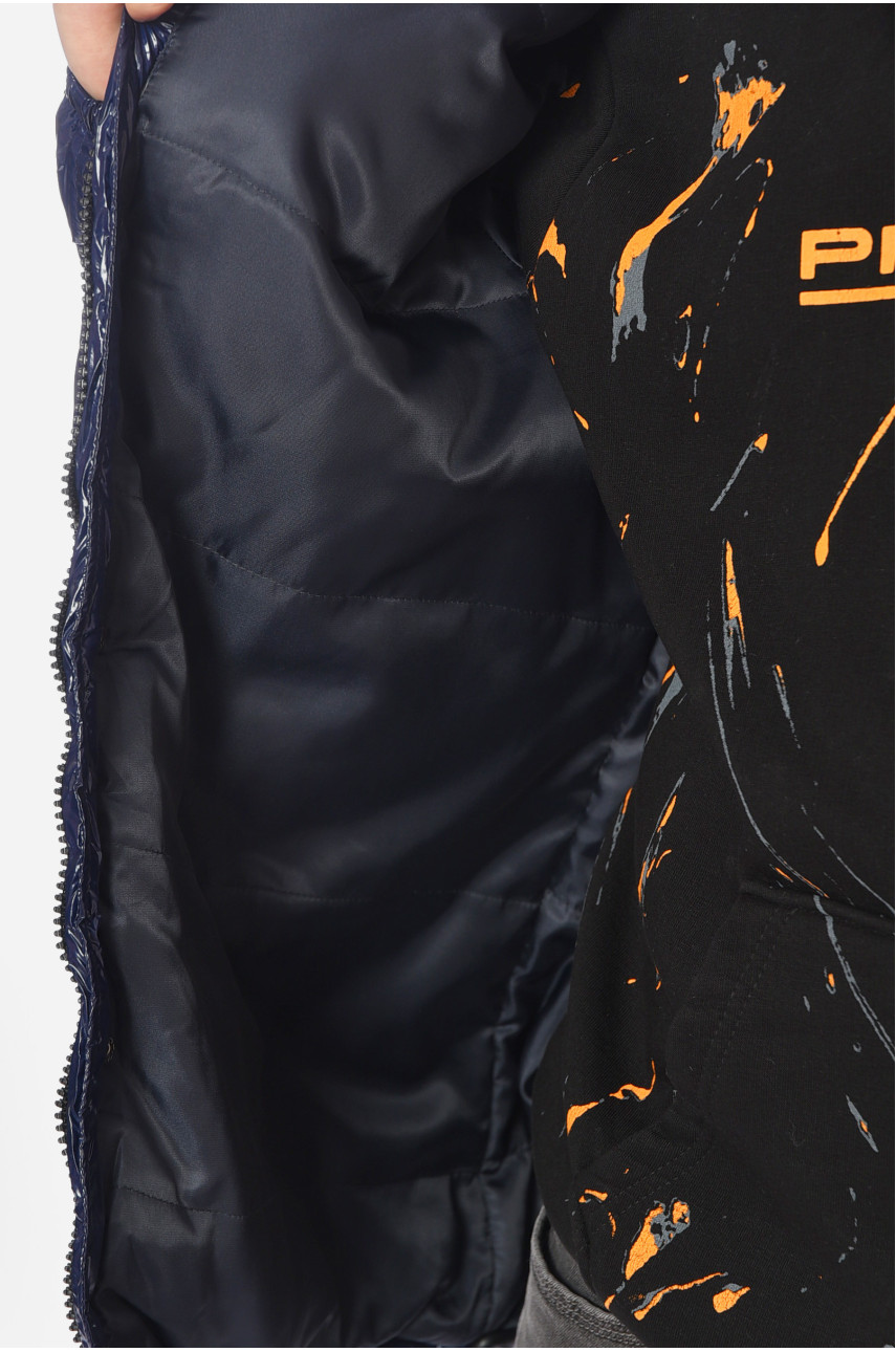 Куртка мужская зимняя темно-синего цвета 303 199158 Куртка мужская зимняя темно-синего цвета 303 199158