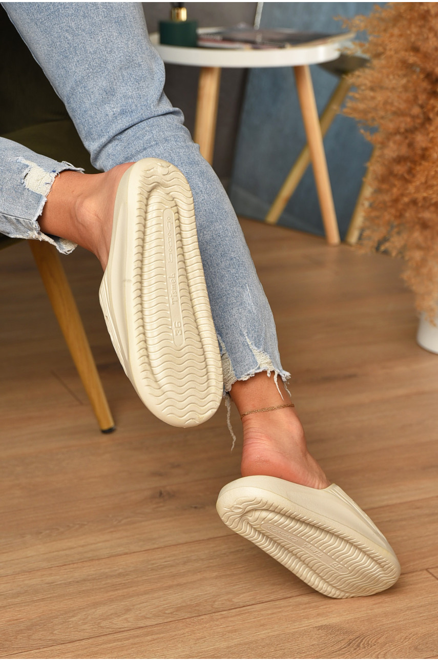 Шльопанці піна жіночі світло-сірого кольору Мишка 199159