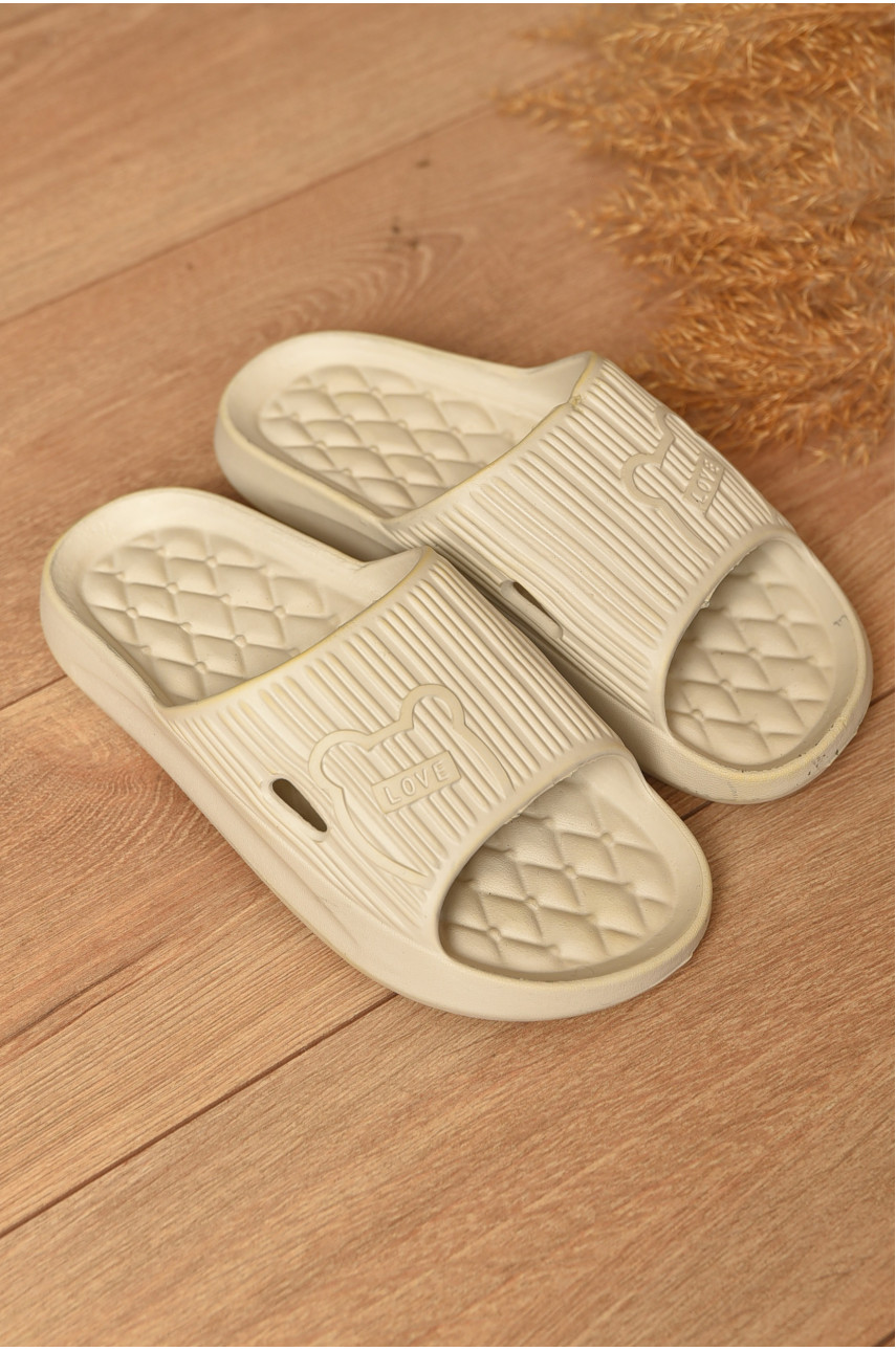 Шльопанці піна жіночі світло-сірого кольору Мишка 199159