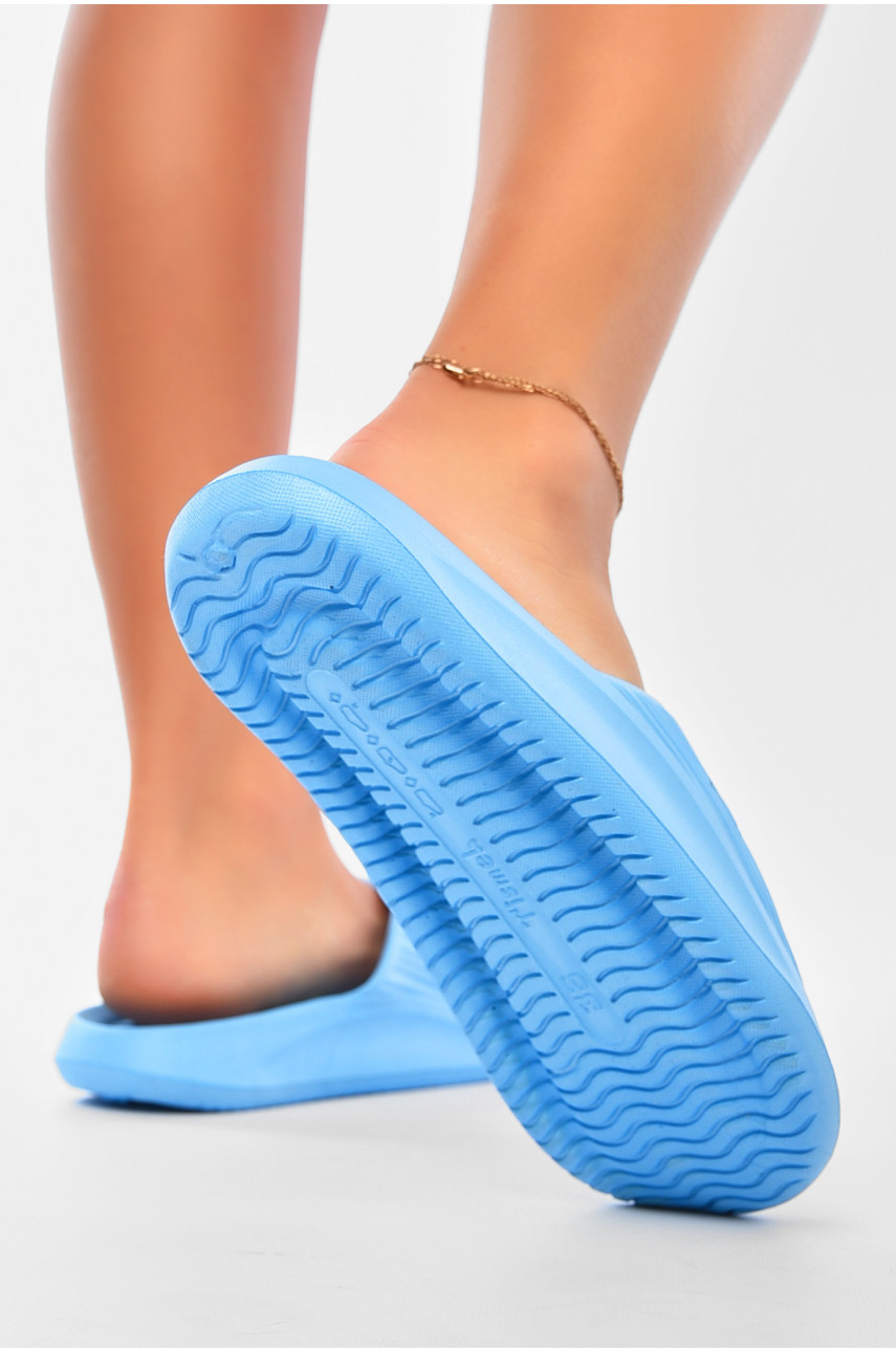 Шлепанцы пена женские голубого цвета Мишка 199163