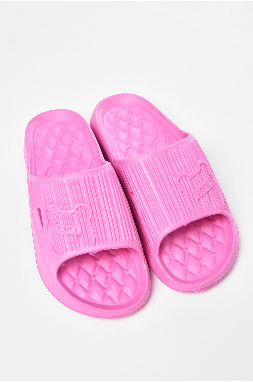 Шлепанцы пена женские розового цвета Мишка 199168