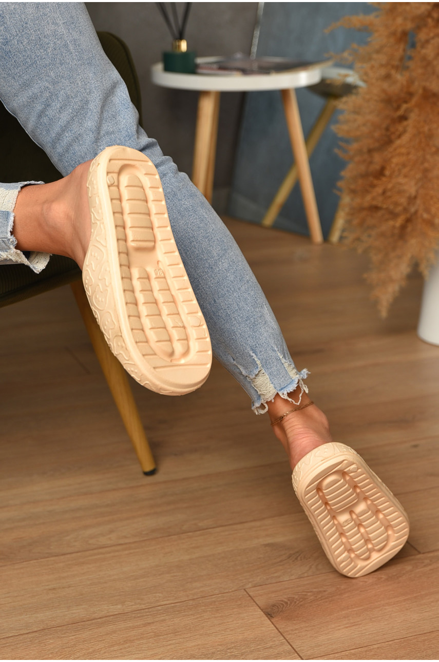 Шльопанці піна жіночі персикового кольору Котики 199171