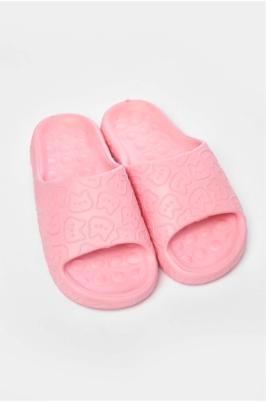 Шлепанцы пена женские светло-розового цвета Котики 199178 Шлепанцы пена женские светло-розового цвета Котики 199178