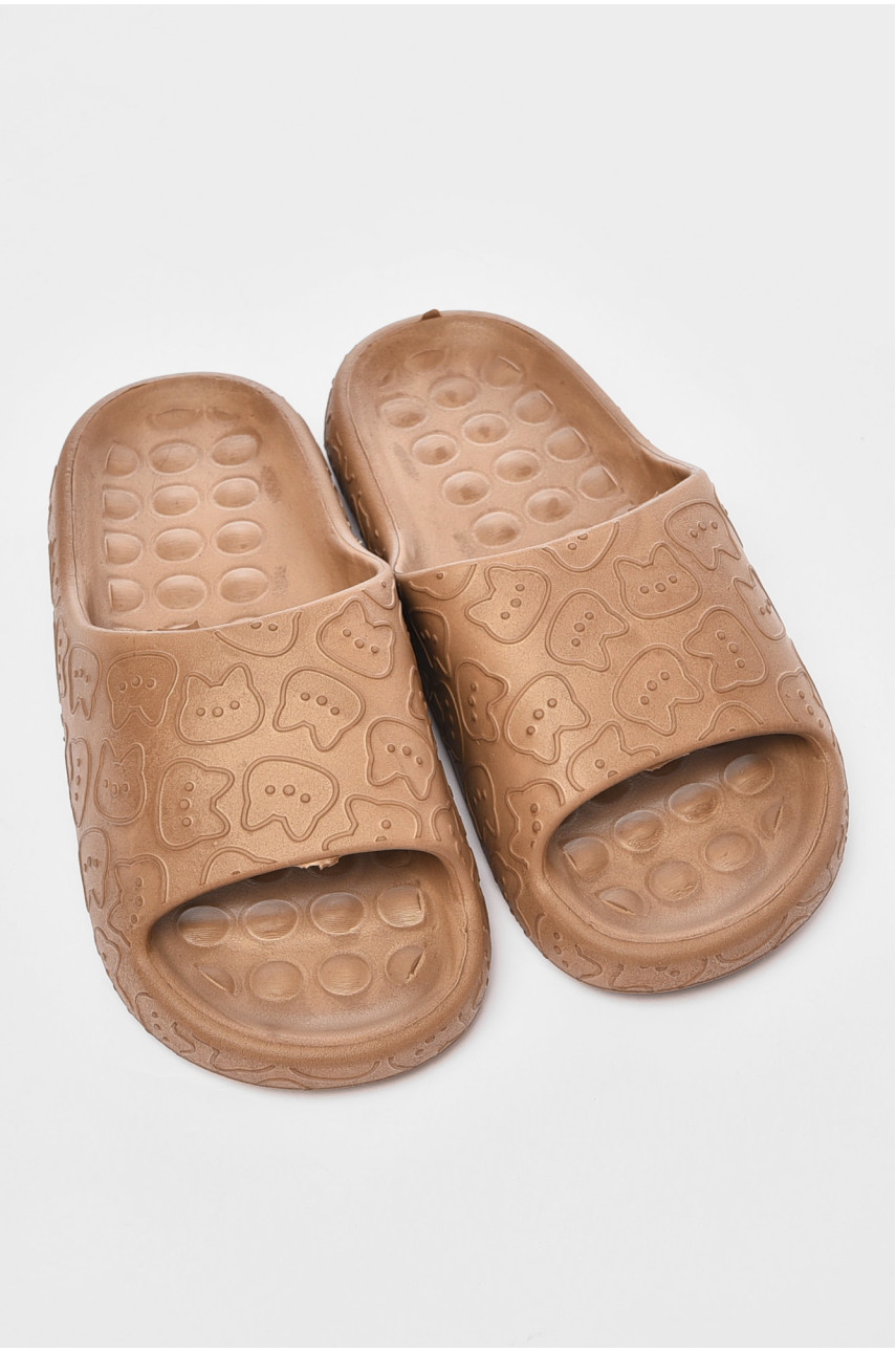 Шлепанцы пена женские цвета мокко Котики 199179