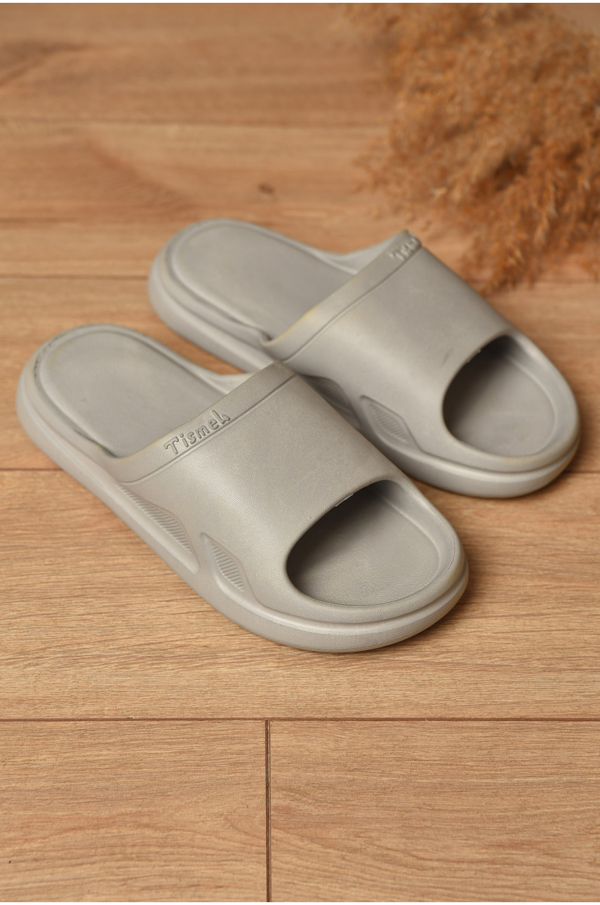 Шльопанці піна жіночі сірого кольору С-11 199186
