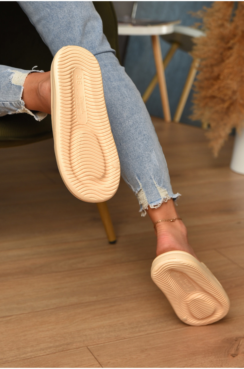 Шльопанці піна жіночі персикового кольору С-11 199189