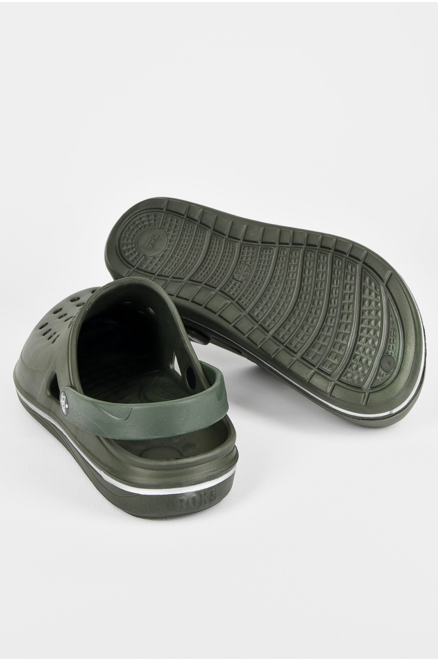 Кроксы мужские темно-зеленого цвета 755 199191