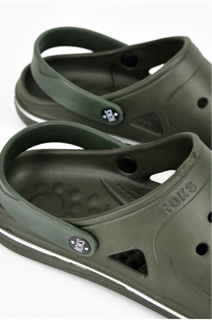 Кроксы мужские темно-зеленого цвета 755 199191