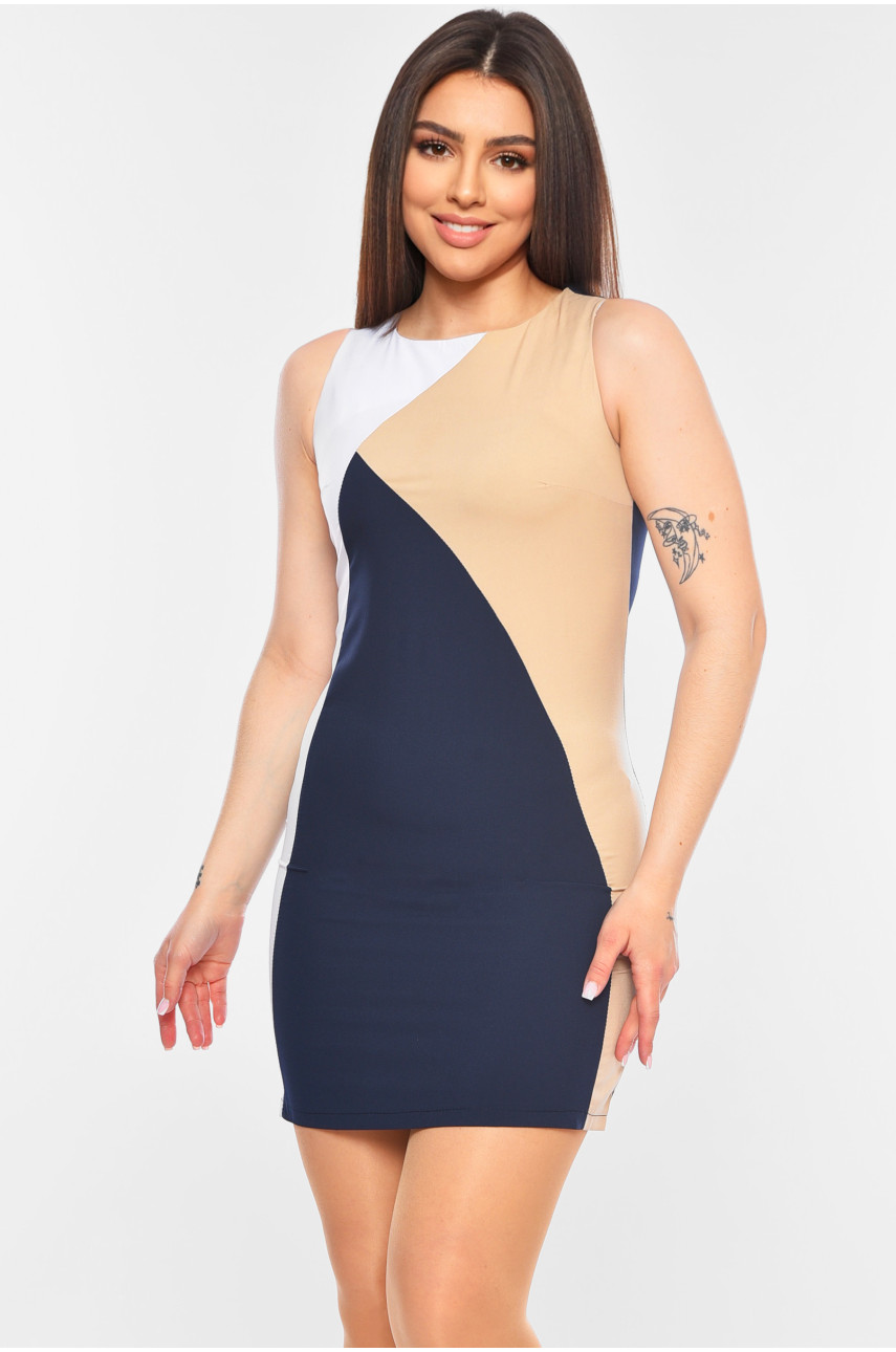 Сукня жіноча темно-синього кольору з принтом 165 199209