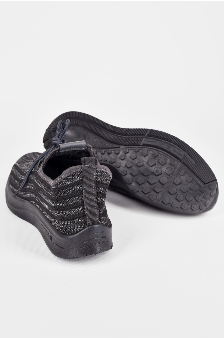 Кроссовки мужские текстиль темно-серого цвета КМ-03D g 199217