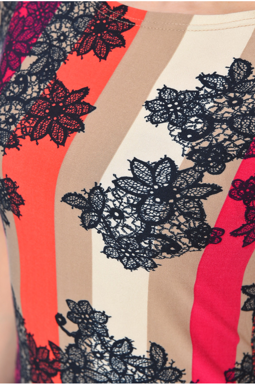 Сукня жіноча рожевого кольору з принтом 1039 199219