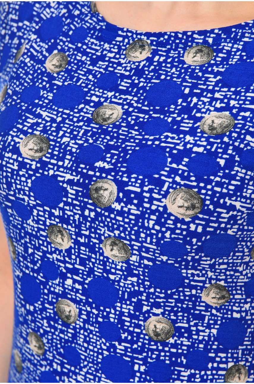 Сукня жіноча синього кольору з принтом 1039 199225