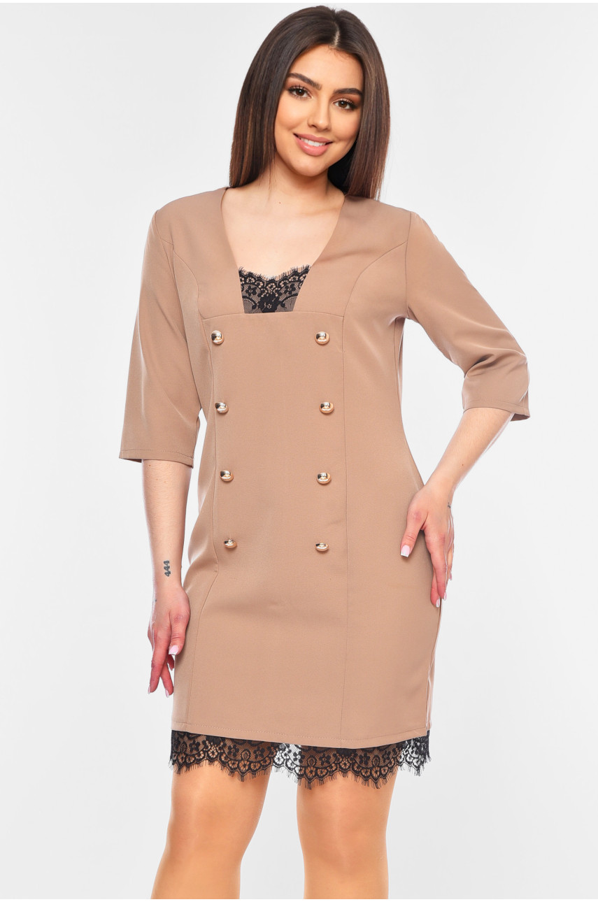 Сукня жіноча бежевого кольору 202 199240