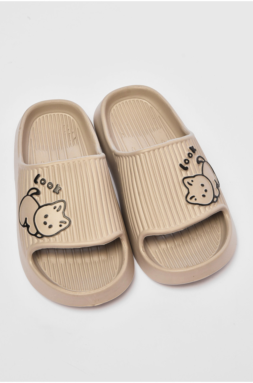 Шльопанці піна жіночі бежевого кольору 104 199272 Шльопанці піна жіночі бежевого кольору 104 199272