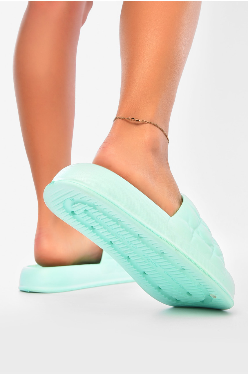 Шльопанці піна жіночі м'ятного кольору ПЖ-50 199280
