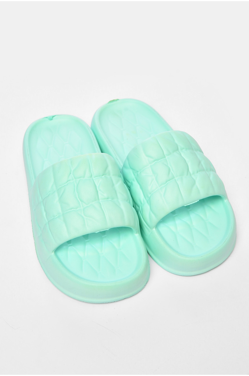 Шльопанці піна жіночі м'ятного кольору ПЖ-50 199280