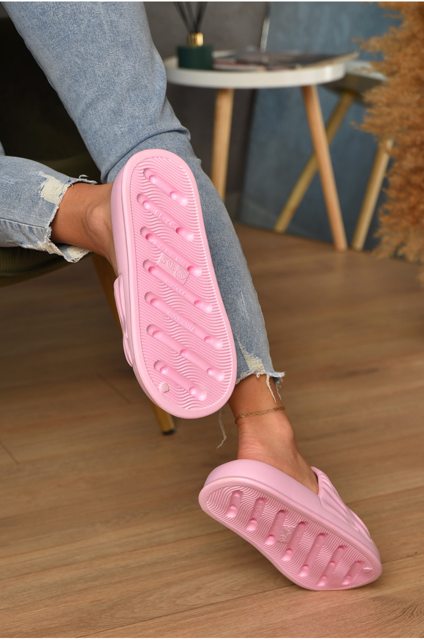 Шлепанцы пена женские светло-розового цвета ПЖ-51 199297 Шлепанцы пена женские светло-розового цвета ПЖ-51 199297