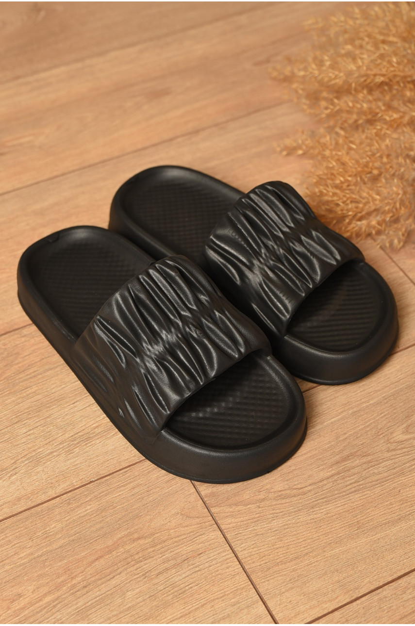 Шльопанці піна жіночі чорного кольору ПЖ-51 199298