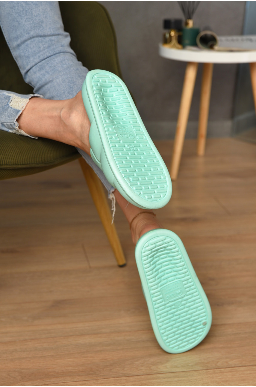 Шльопанці піна жіночі м'ятного кольору С-48 199299