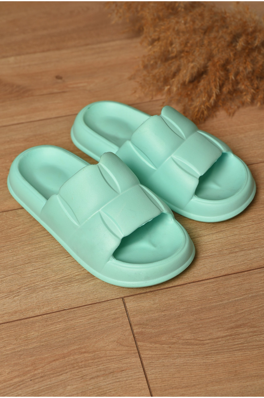 Шльопанці піна жіночі м'ятного кольору С-48 199299