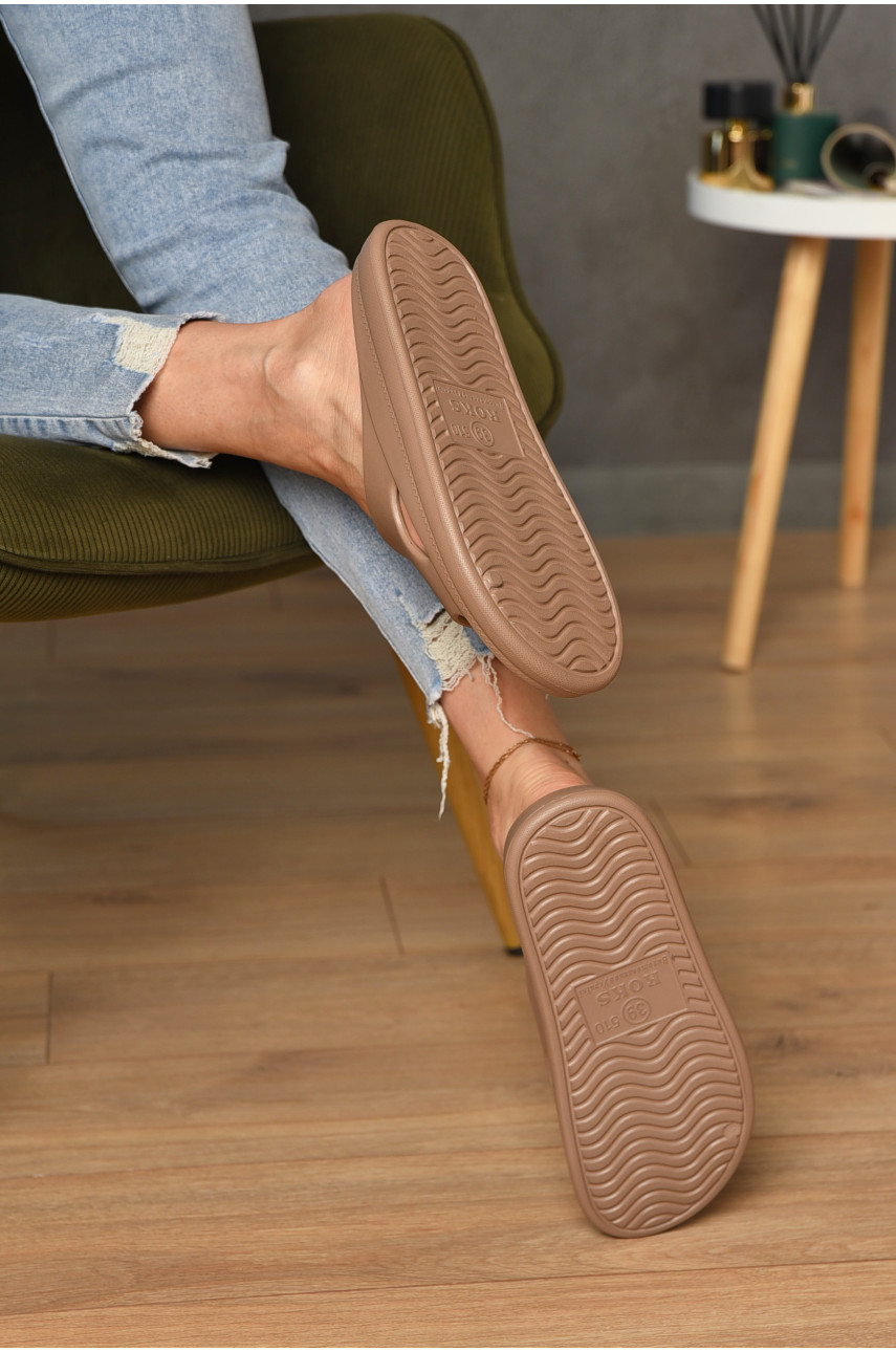 Шльопанці піна жіночі коричневого кольору 510-020 199325