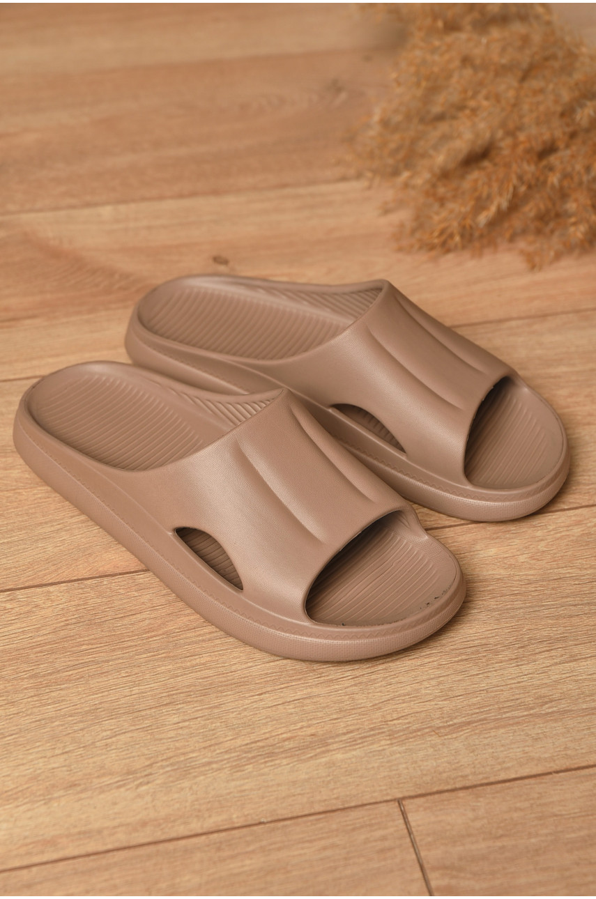 Шльопанці піна жіночі коричневого кольору 510-020 199325