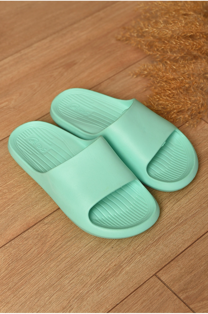 Шльопанці піна жіночі м'ятного кольору С-45 199334