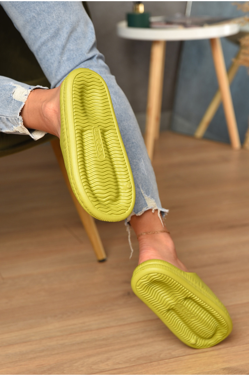 Шлепанцы пена женские оливкового цвета С-101 199347