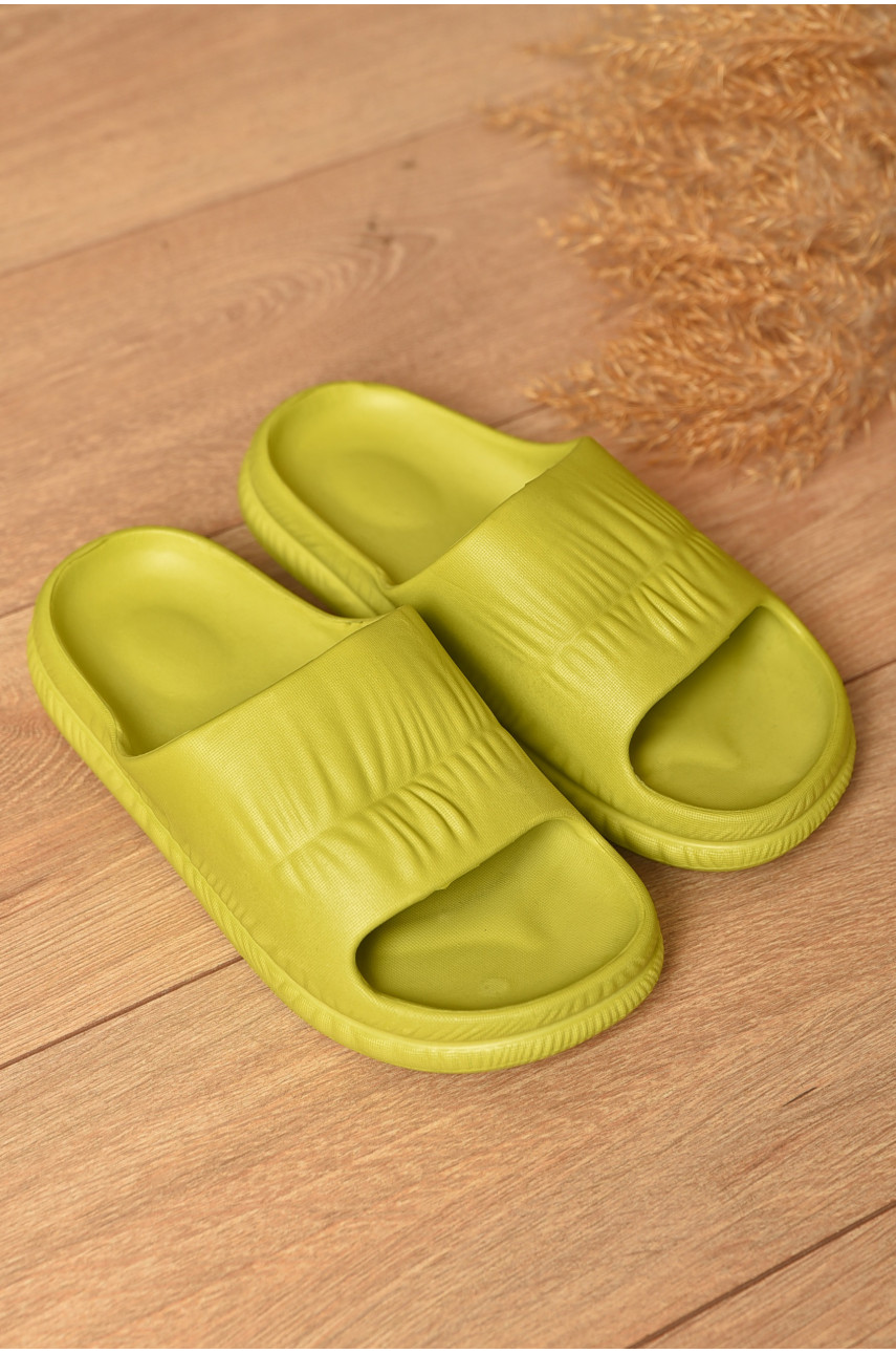 Шлепанцы пена женские оливкового цвета С-101 199347