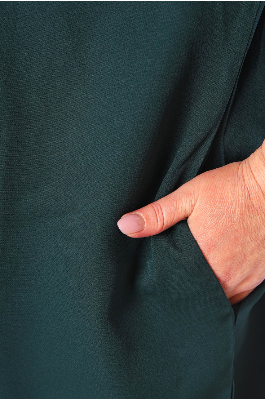 Платье женское батальное зеленого цвета 082 199387 Платье женское батальное зеленого цвета 082 199387