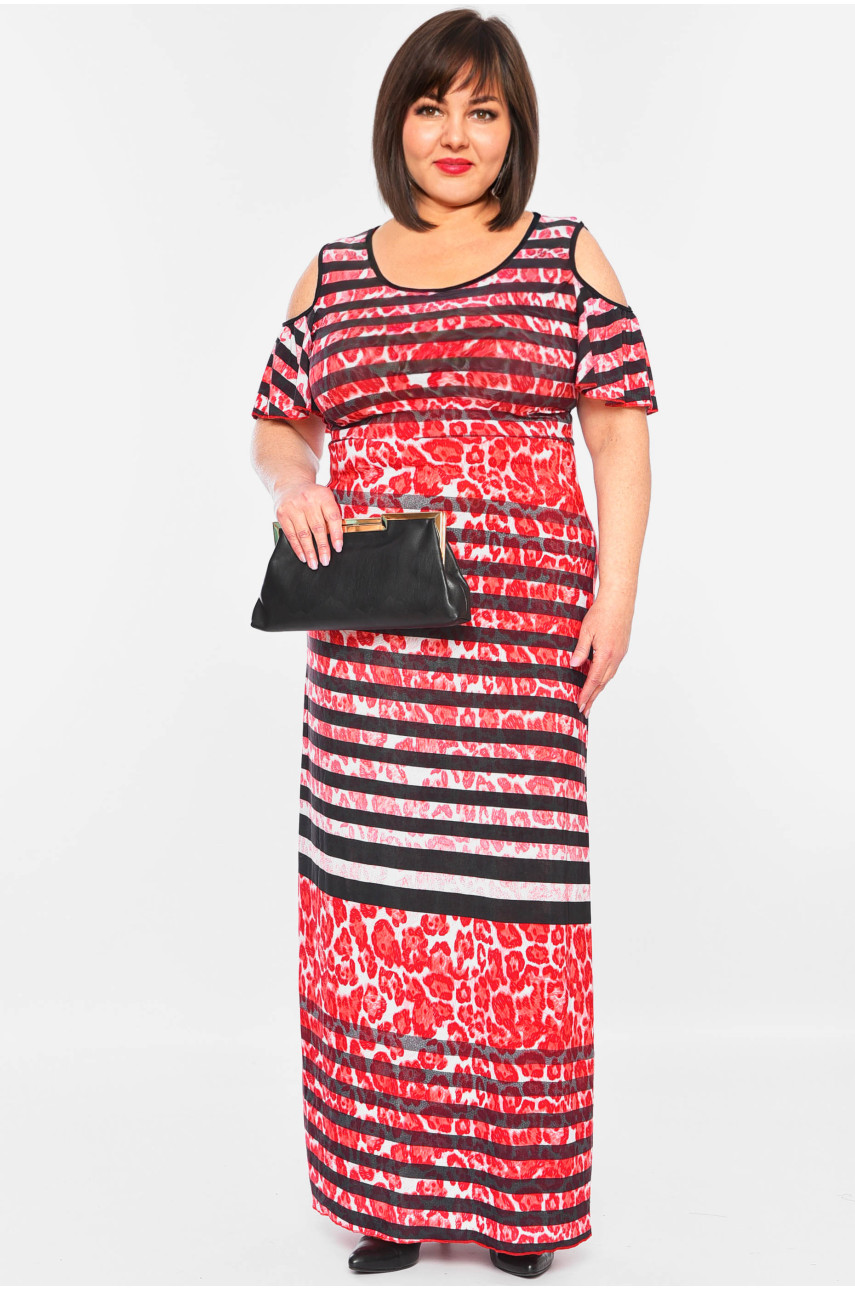 Сукня жіноча напівботальна червоного кольору 7117 199439